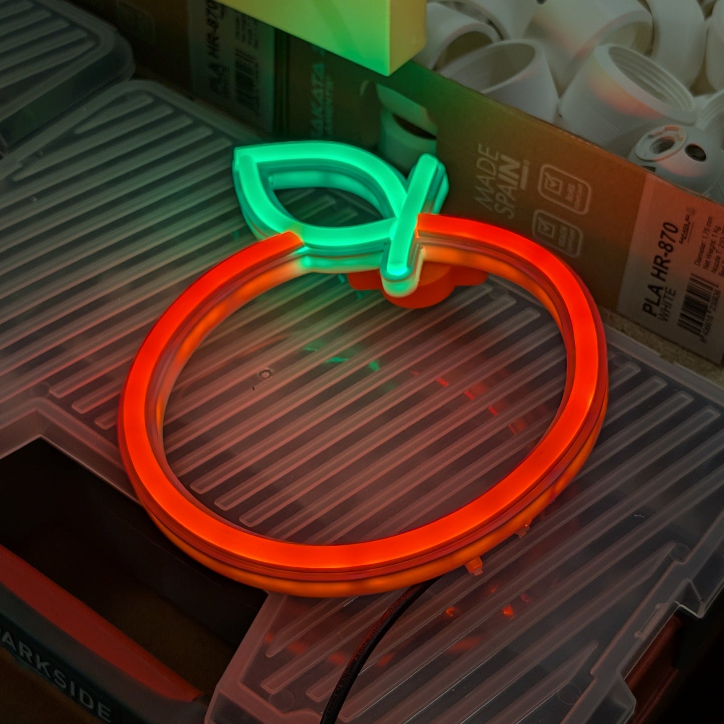 Naranja neón led